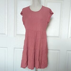 Knox Rose Textured Pink Mini Dress